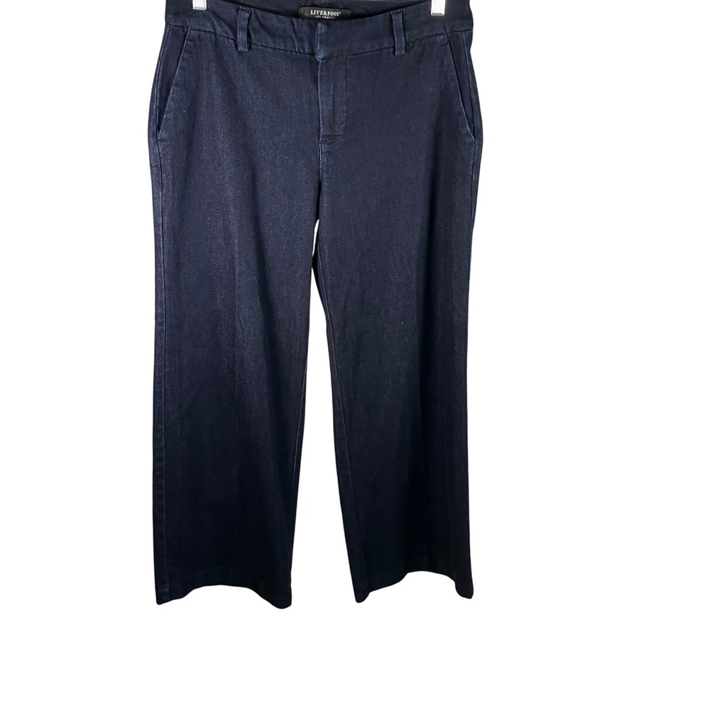 Liverpool Los Angeles Kelsey Wide Leg Trouser‎ Petite Dark Wash Jeans